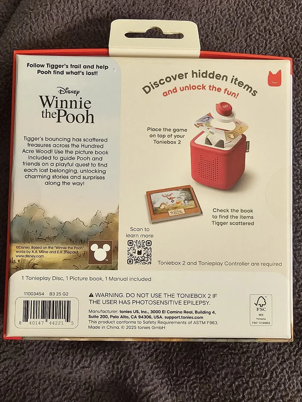 NIB Tonies ToniePlay Disney Winnie the Pooh - Tigger’s Mix-Up Fix-Up